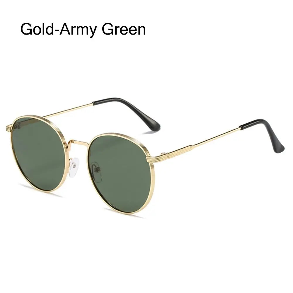 Kreis Runde Sonnenbrille Mode Vintage Sommer Metallrahmen Sonnenbrille UV-Schutz Retro Shades für Damen Herren