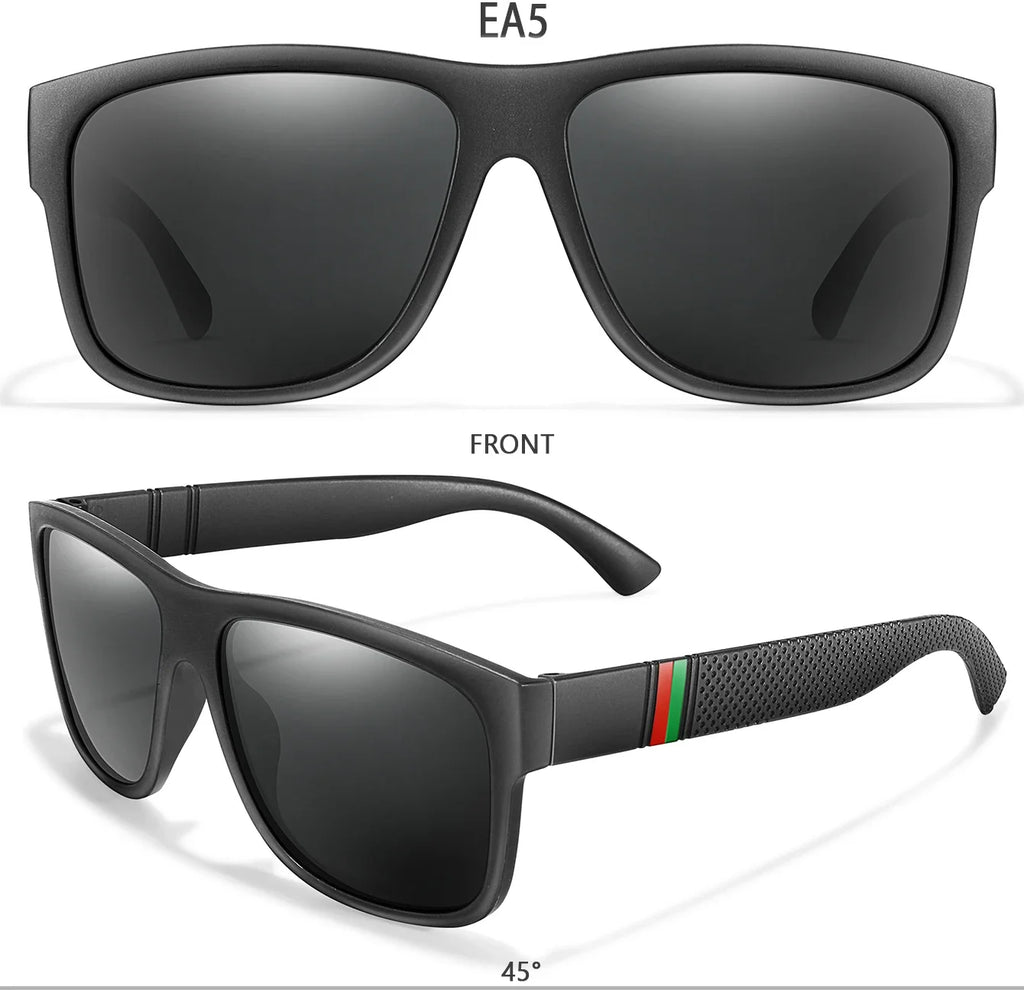 Klassische Männer Platz Polarisierte Angeln Sonnenbrille Im Freien Fahren Radfahren Laufen Brille Vintage Großen Rahmen UV400