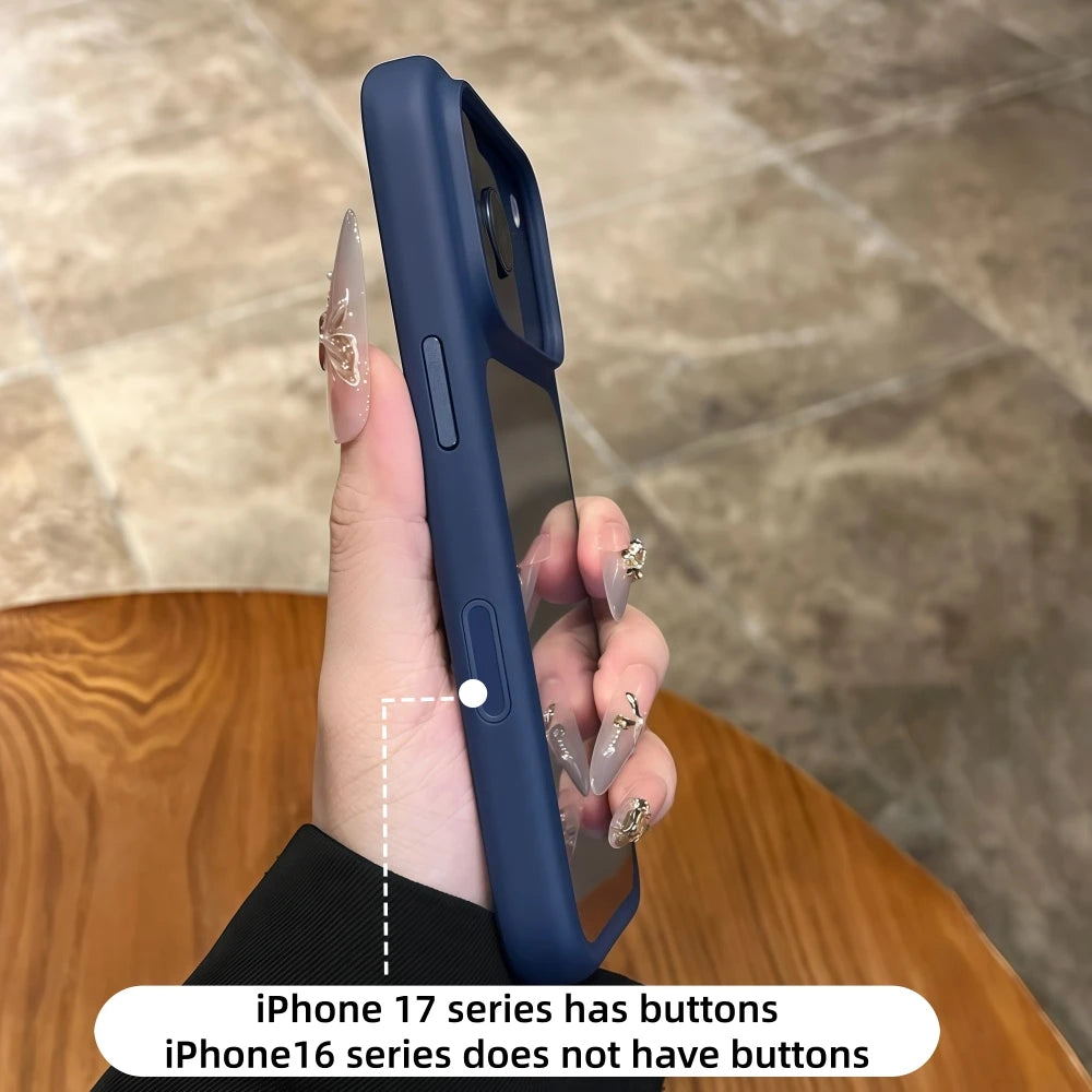 Intelligente Kamera-Touch-Taste, kristallklare Handyhülle für iPhone 17 Pro Max 17 Pro 17 Air, transparente, stoßfeste Abdeckung