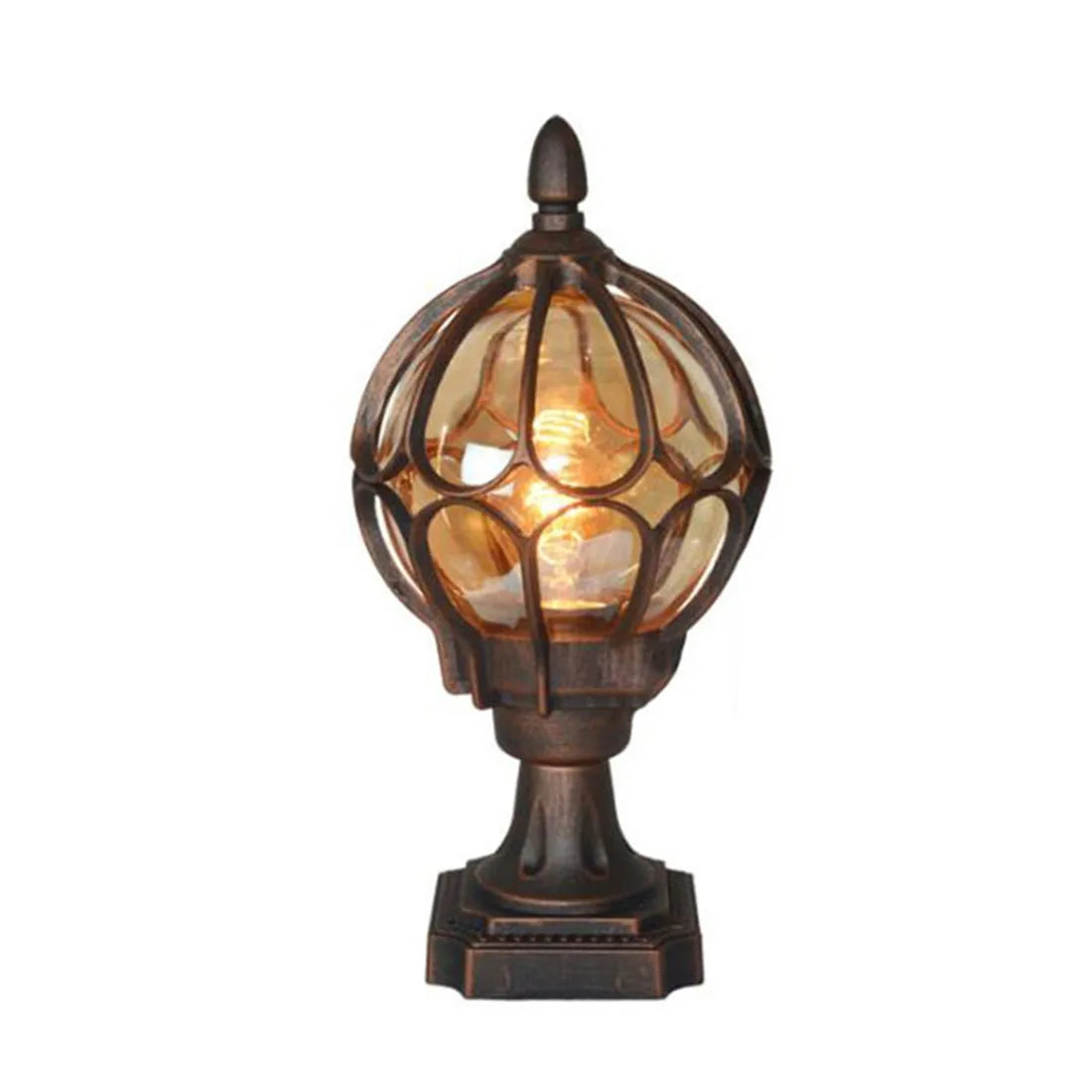 Wasserdichte Outdoor Säule Lampe, Vintage Wand Post Licht, Retro Garten Landschaft Lampe, villa led Outdoor Garten Lampe Glas Lampenschirm