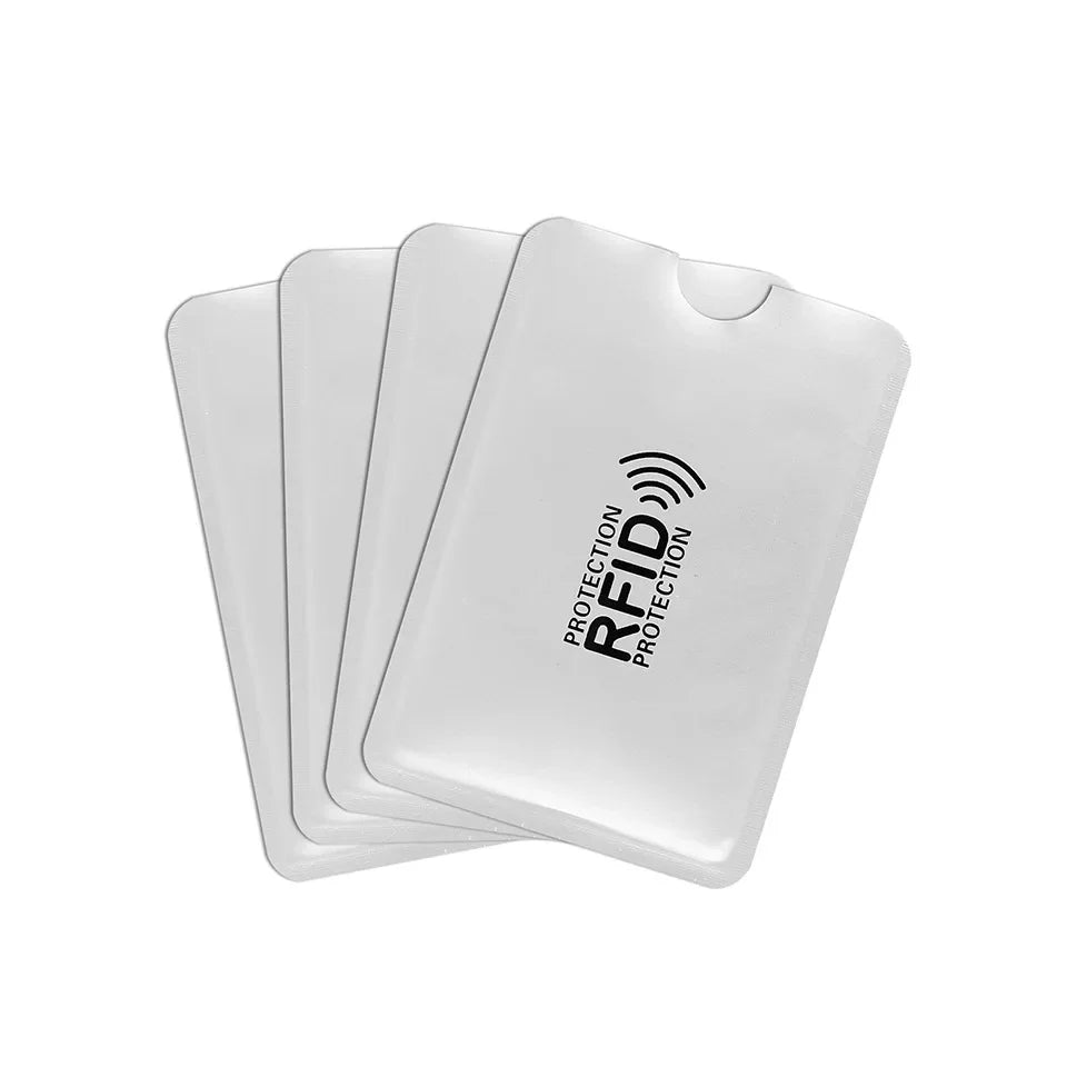 10 Stück Anti-Scan-RFID-Blockierhülle für Kreditkarten, sichern Sie Ihre Identität, Geldautomat, Debit, kontaktloser IC-ID-Kartenschutz, Blocker