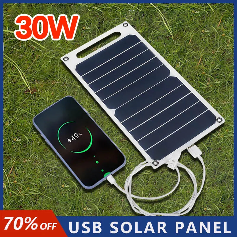 Tragbares 25–35 W Sunpower Solarpanel, 5 V USB-Ladegerät für Powerbank, Smartphone, Outdoor, Wohnmobil, Camping, Zuhause, Solarladegerät