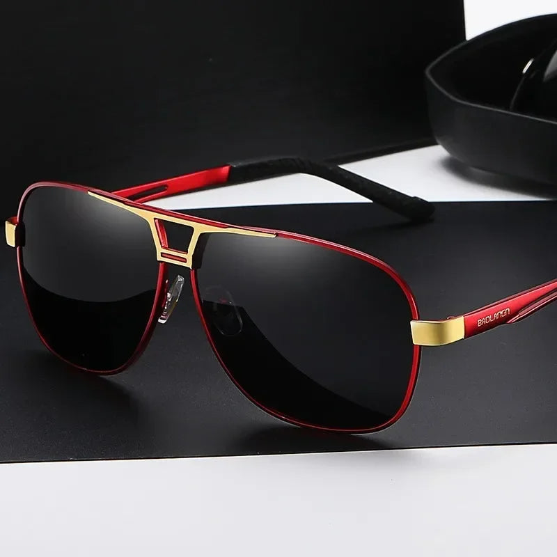 1PC Top Aluminium Magnesium Platz Polarisierte Photochrome Sonnenbrille Männer Sonnenbrille Sicherheit Fahren Oculos De Sol Masculino