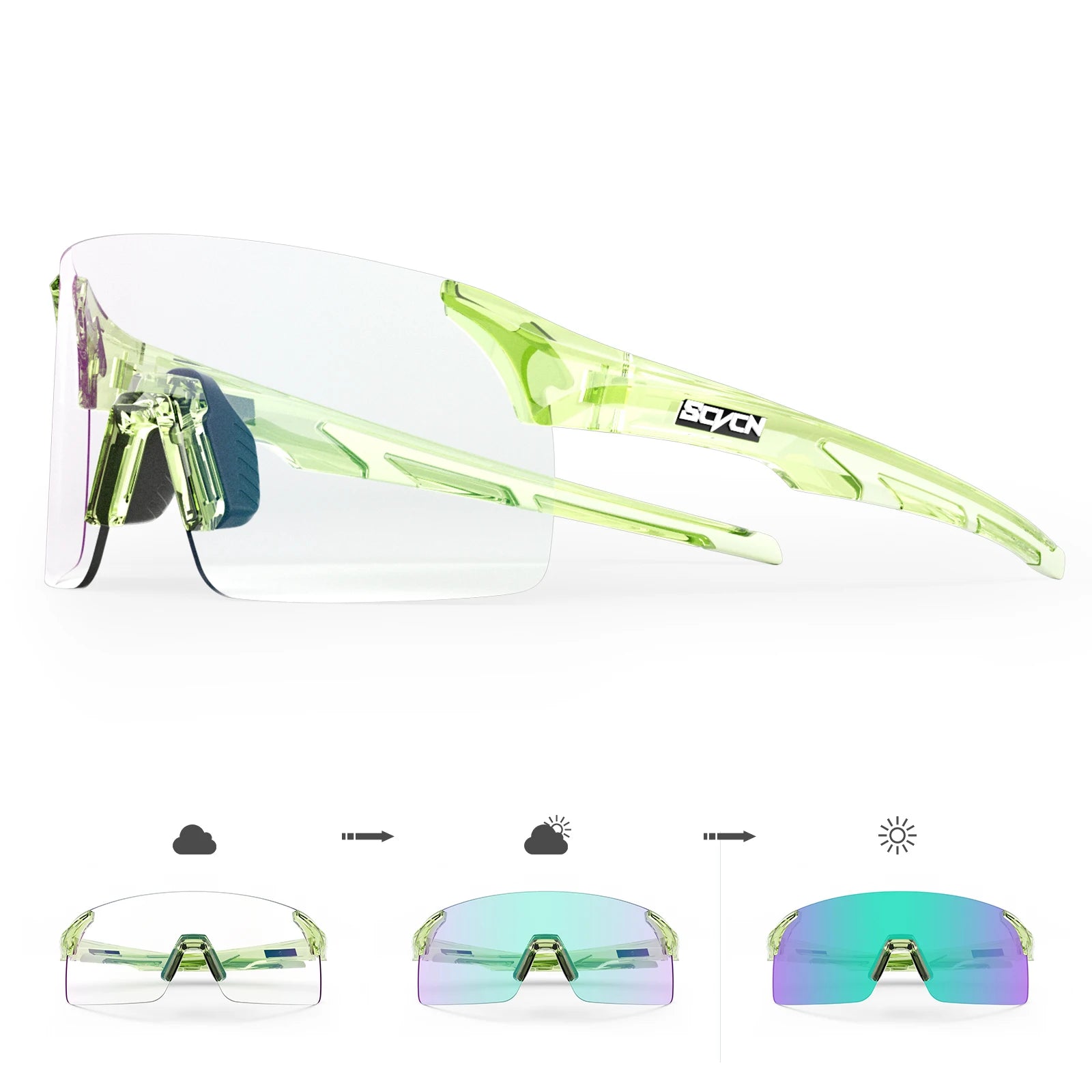 SCVCN Photochrome Sonnenbrille Outdoor Sport Fahrrad Radfahren Gläser Mann MTB Klettern Gläser Brillen Frauen Fahren Fahrrad Brille