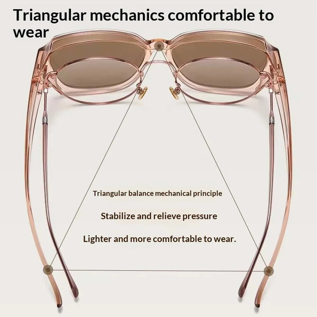 1 Stück Sonnenbrille zum Überziehen von Brillen, polarisiert, für Männer und Frauen, Wrap-Around-Brille, UV400-Schutz für Autofahren und Outdoor-Aktivitäten T01