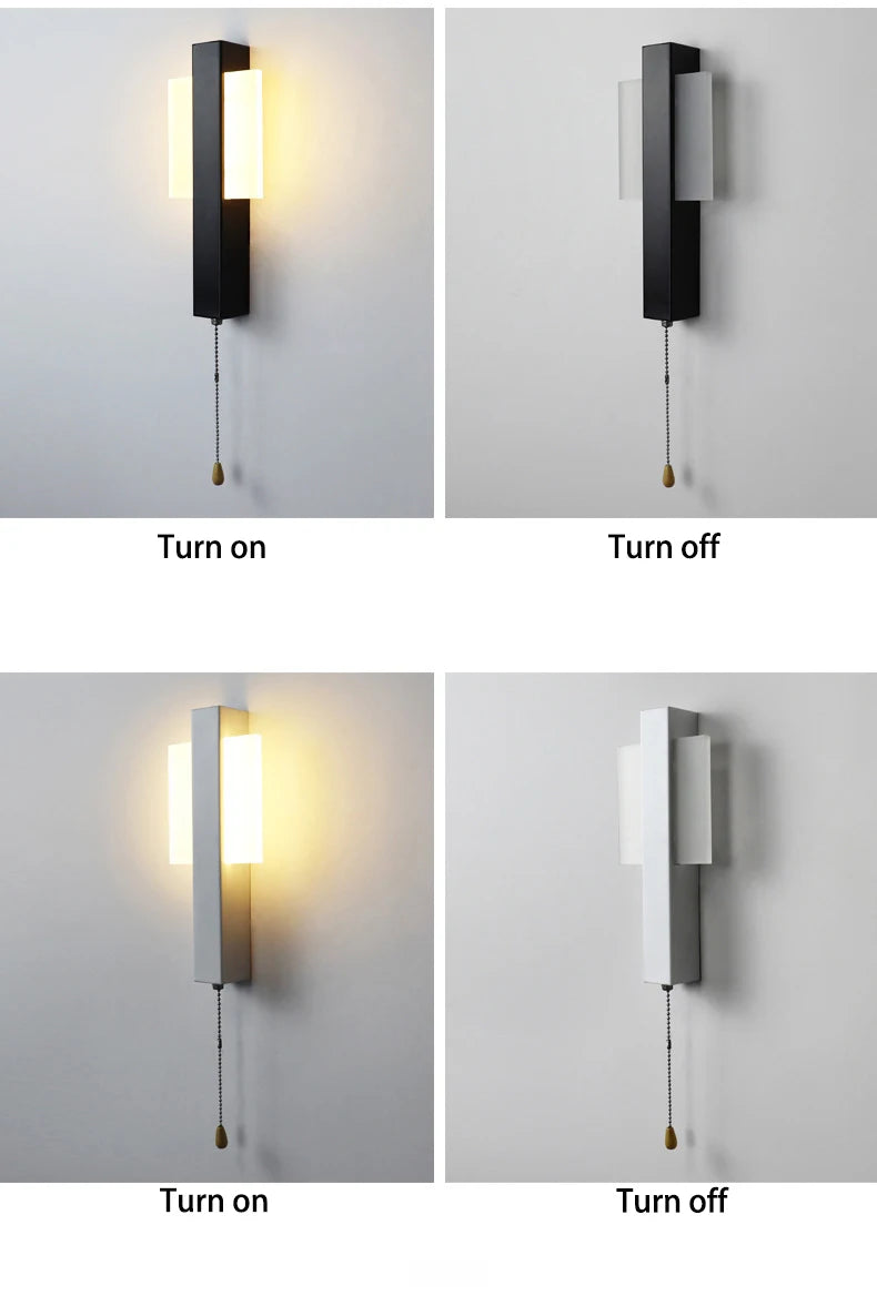 Nordic Wand Lampen mit Pull Schalter Abajur Para Quarto Lampe De Chevet Lampe für Schlafzimmer Arandela Wohnkultur Decoracion Ha