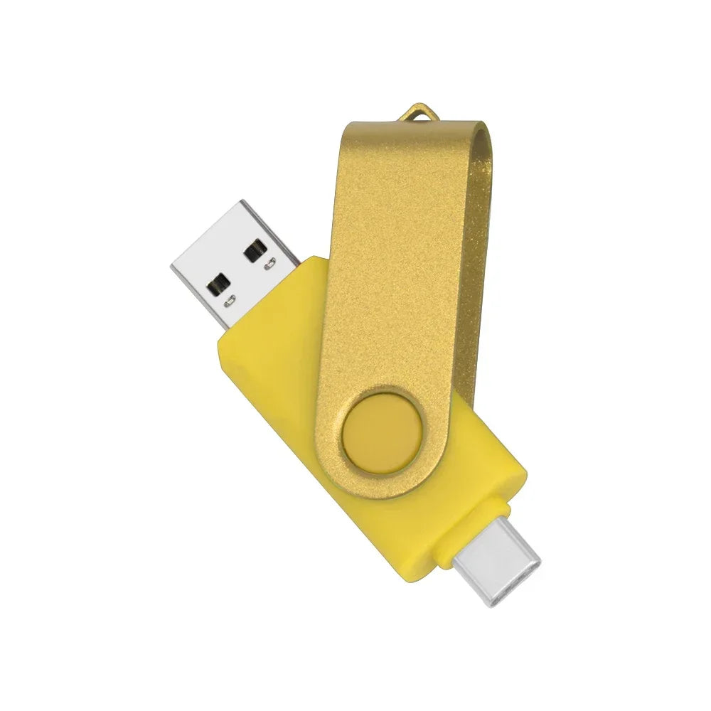 Typ-C 2 IN 1 Hochgeschwindigkeits-OTG-USB-Flash-Laufwerk TYP C Pen Drive 128 GB 64 GB 32 GB 16 GB 8 GB 4 GB Pendrive USB 2.0 Memory Stick