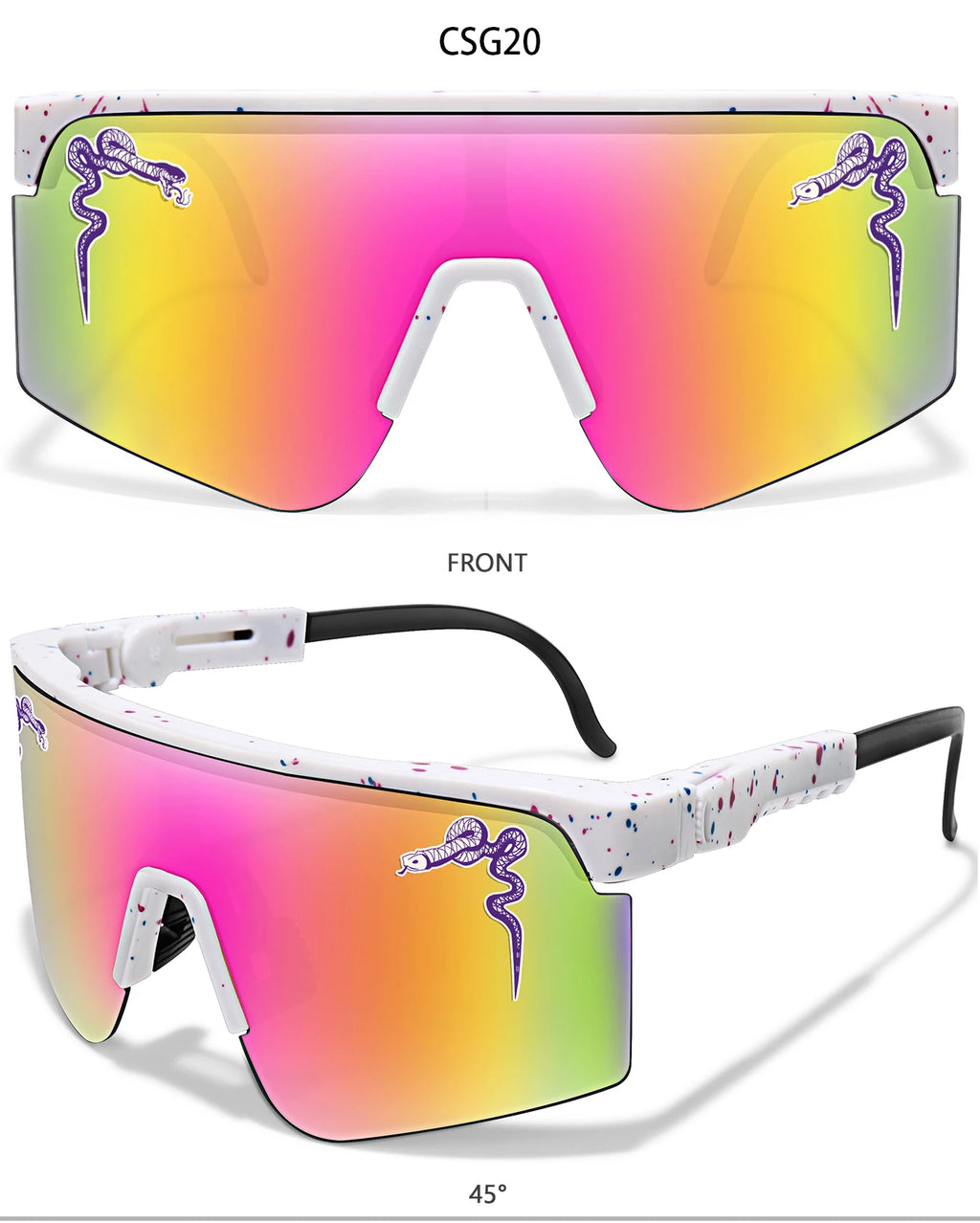 Herren Damen Radsport-Sonnenbrille Große Linse Winddicht UV400 Schutzbrille Outdoor-Sport Laufen Klettern Fahrrad MTB Brille