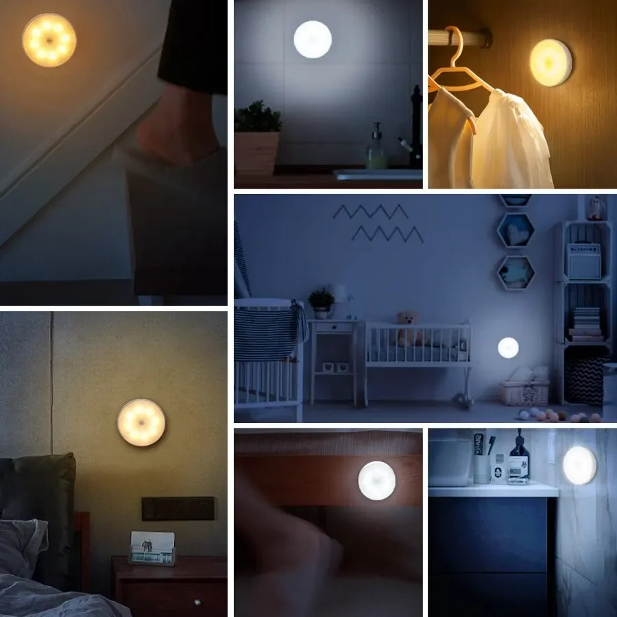 LED-Unterschrankleuchten mit Bewegungsmelder, Nachtlicht, wiederaufladbar, kabellose USB-Lampe für Treppen, Schrank, Küche, Schlafzimmer, Flur