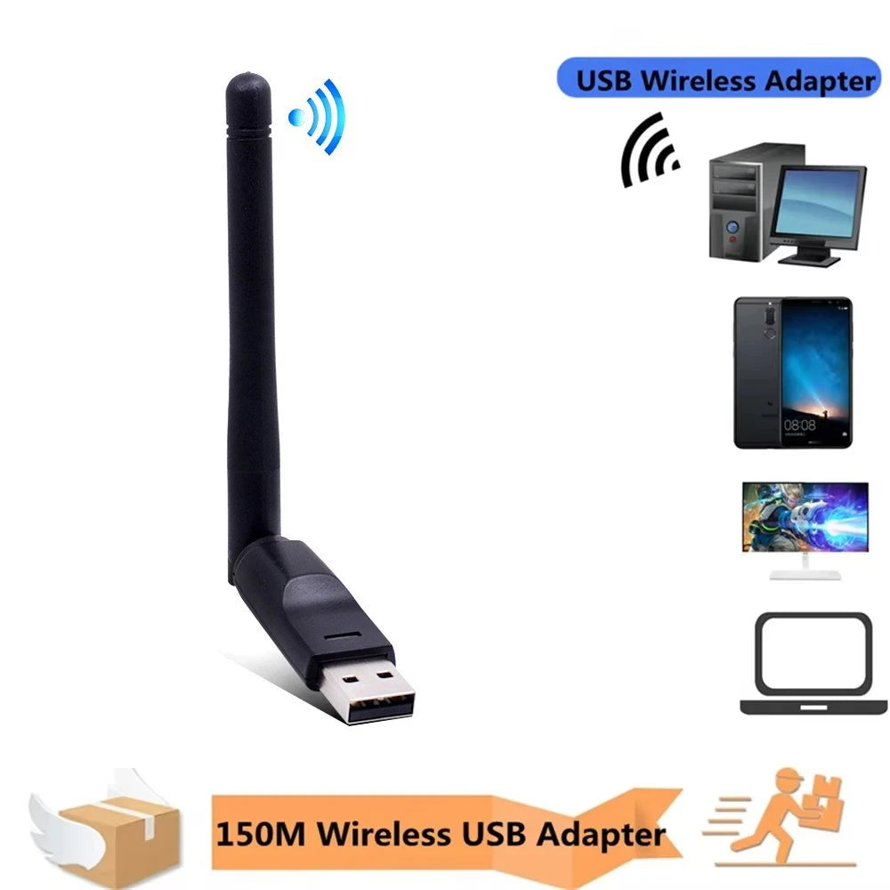 150Mbps Mini USB WiFi Adapter 2,4 GHz Drahtlose Netzwerkkarte 802,11 b/g/n WiFi Empfänger LAN Dongle für Set Top Box RTL8188