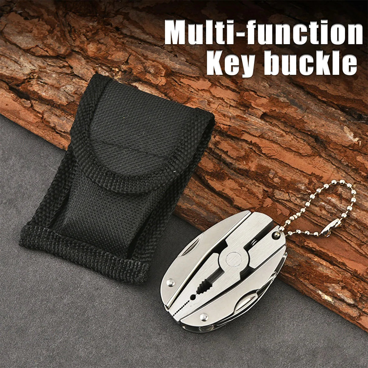 6-in-1 Mini-Schlüsselanhänger-Set, Multitool-Zange, multifunktionaler All-in-One-Schlüsselanhänger, Kreuzschlitzschraubendreher, Messer, Feile, Geschenke für Männer