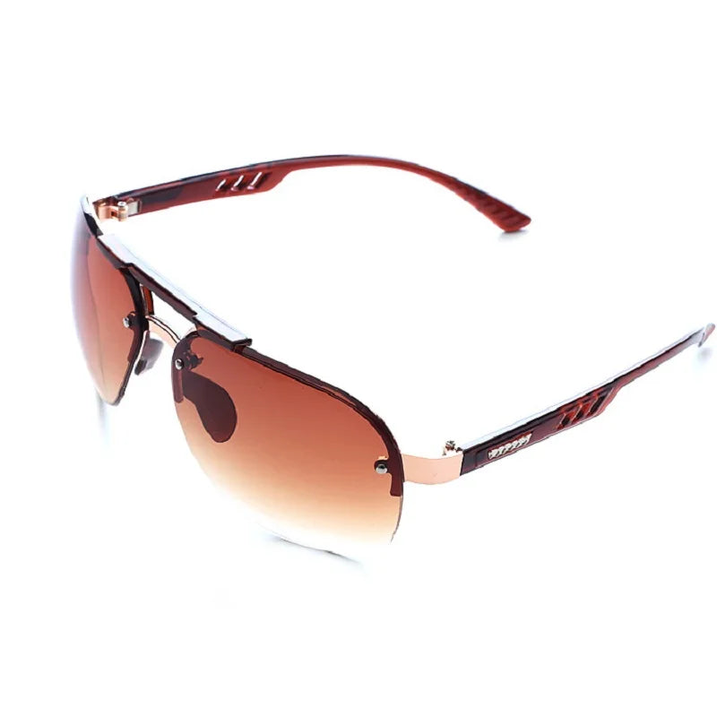 2025 neue Sonnenbrille UV 400 Vintage Punk Randlose Rechteck Männer Mode Gläser Trendy Kleine Rahmen Sonnenbrille Rahmenlose Brillen
