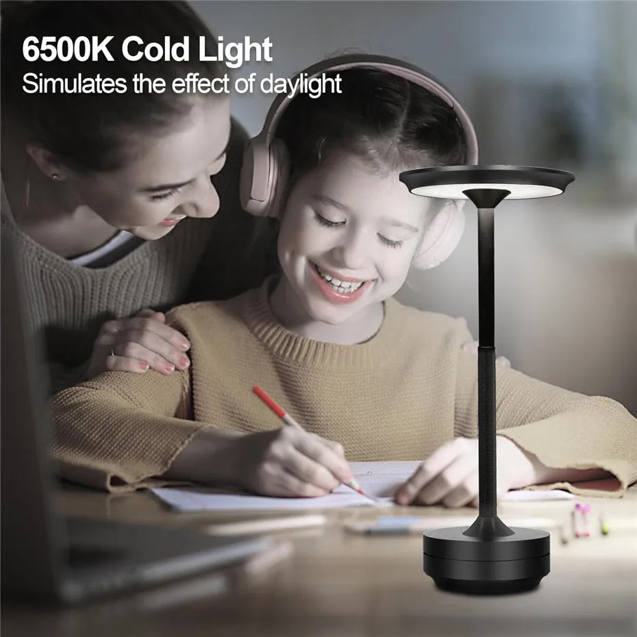 LED Aluminium Legierung Wasserdichte Wiederaufladbare Schreibtisch Lampe Touch Dimmen Metall Tisch Lampen Für Bar Wohnzimmer Lesen Camping Lichter