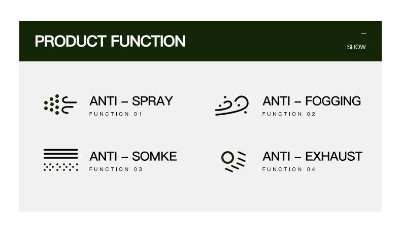 Vollgesichts-Sonnenbrille, Maske für Damen und Herren, schützende Gesichtsschutzbrille, bedeckte kugelförmige Linse, Anti-Spray-Fahrrad-Sonnenbrille