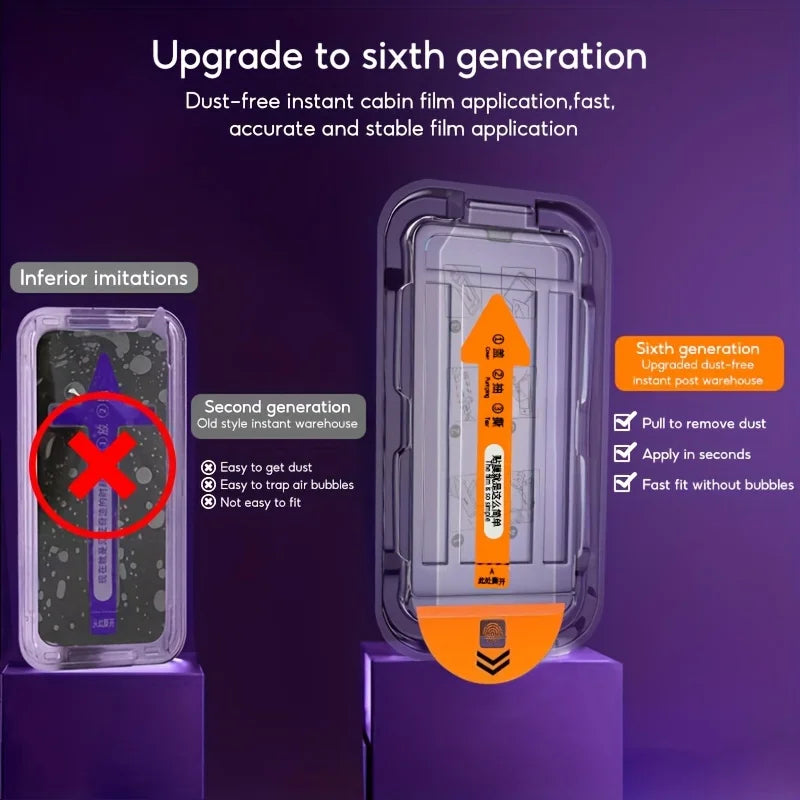 Displayschutzfolie aus gehärtetem Glas für iPhone 16 15 14 13 12 11 17 Pro Max 16e Schutzfolie iPhone16 Pro Max XR X XS Max 7 8 16Plus