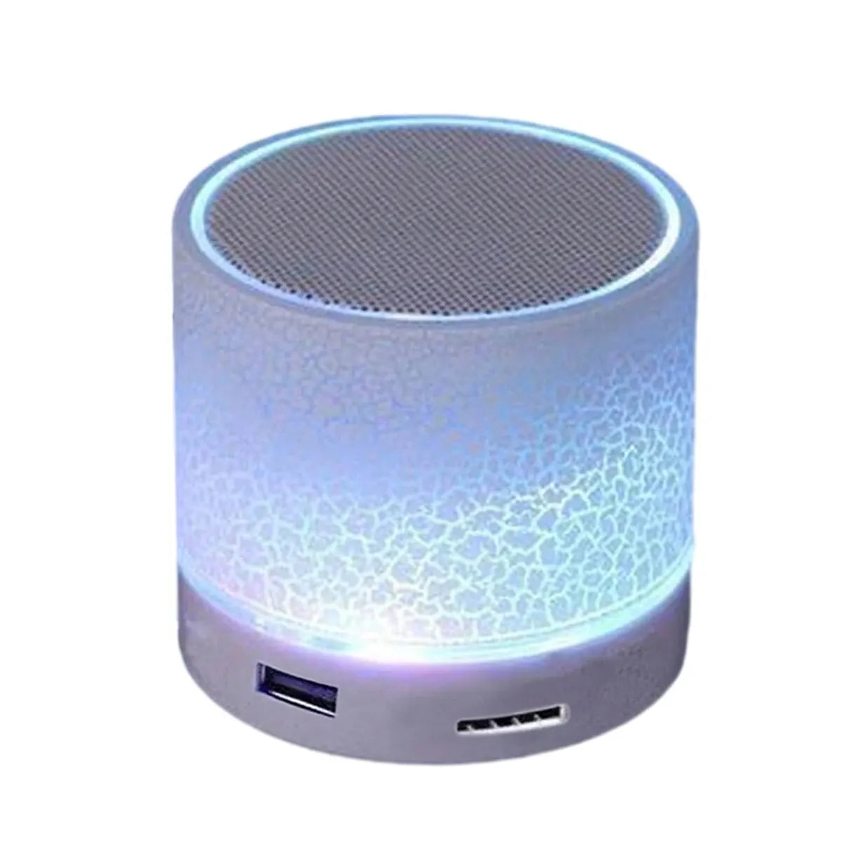 Kabelloser Mini-Lautsprecher, Subwoofer, Dazzle Crackle 7-Farben-Licht, kabelloser Mini-Lautsprecher, tragbarer kleiner Lautsprecher