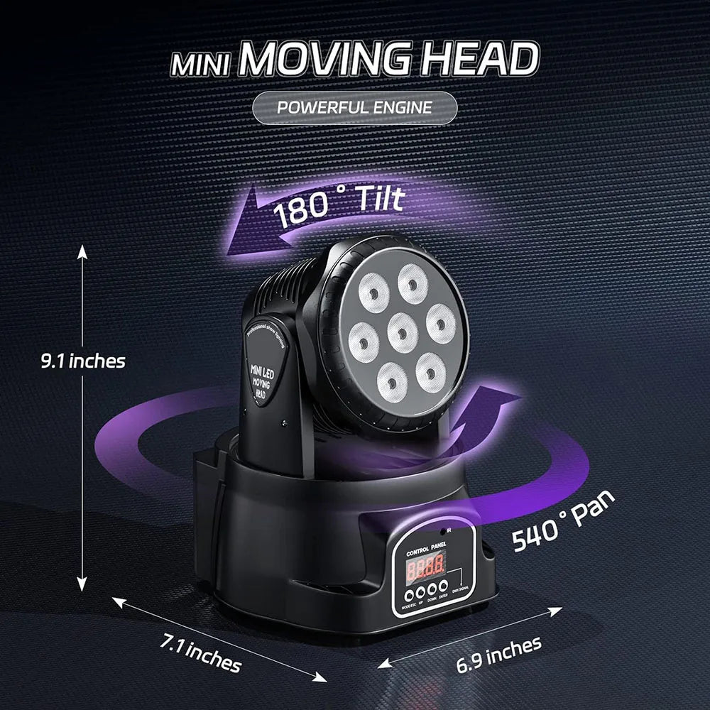 Neue 2PCS 7x10W LED Moving Head Licht 6 IN 1 RGBW Professionelle Bühne Effekt DMX512 waschen Licht für Disco DJ Musik Party Dance Club