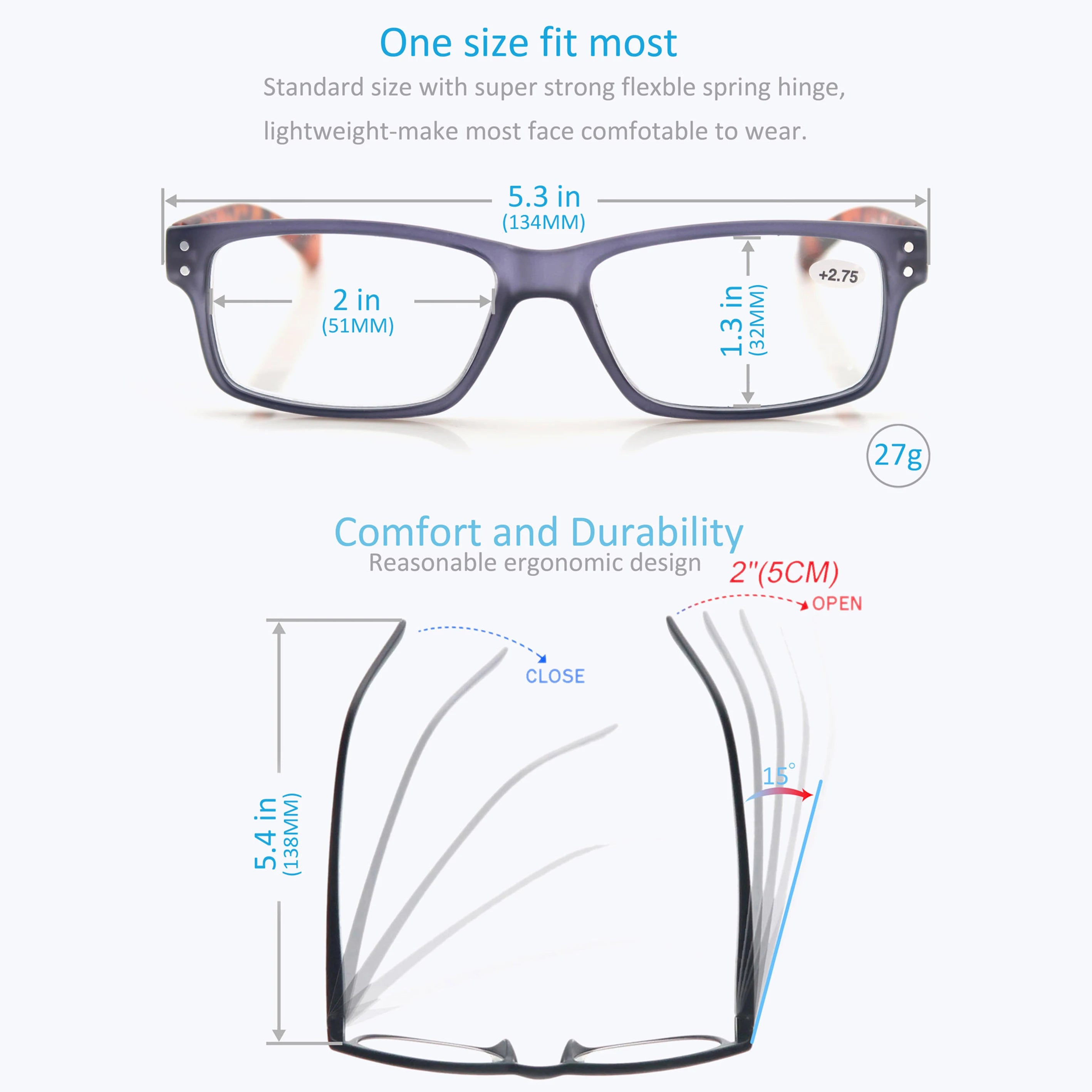 Lesesonnenbrille für Damen und Herren, quadratisch, klassischer Rahmen für den Außenbereich, Sonnenbrille, Lesebrille mit Dioptrien-Federscharnier