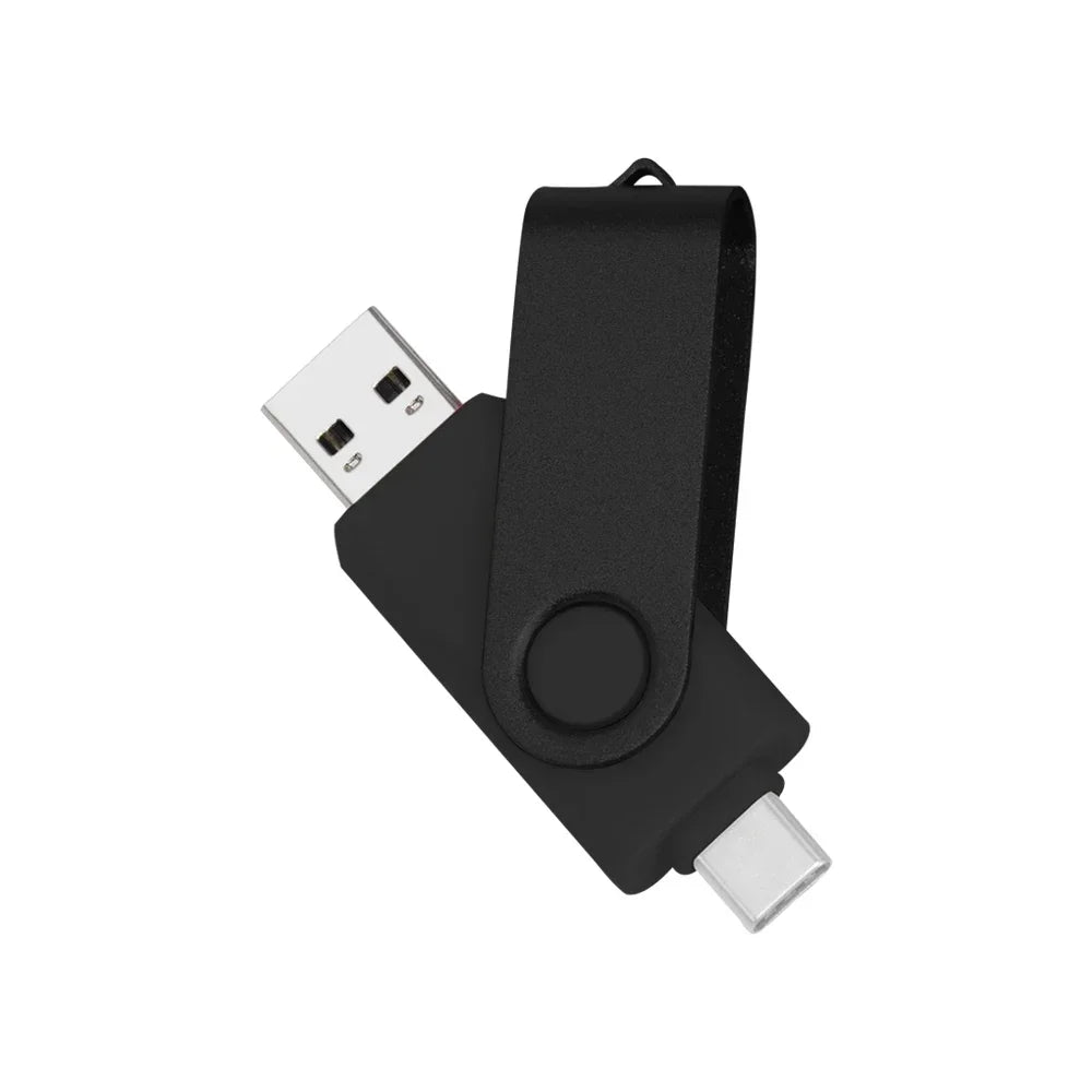 Typ-C 2 IN 1 Hochgeschwindigkeits-OTG-USB-Flash-Laufwerk TYP C Pen Drive 128 GB 64 GB 32 GB 16 GB 8 GB 4 GB Pendrive USB 2.0 Memory Stick