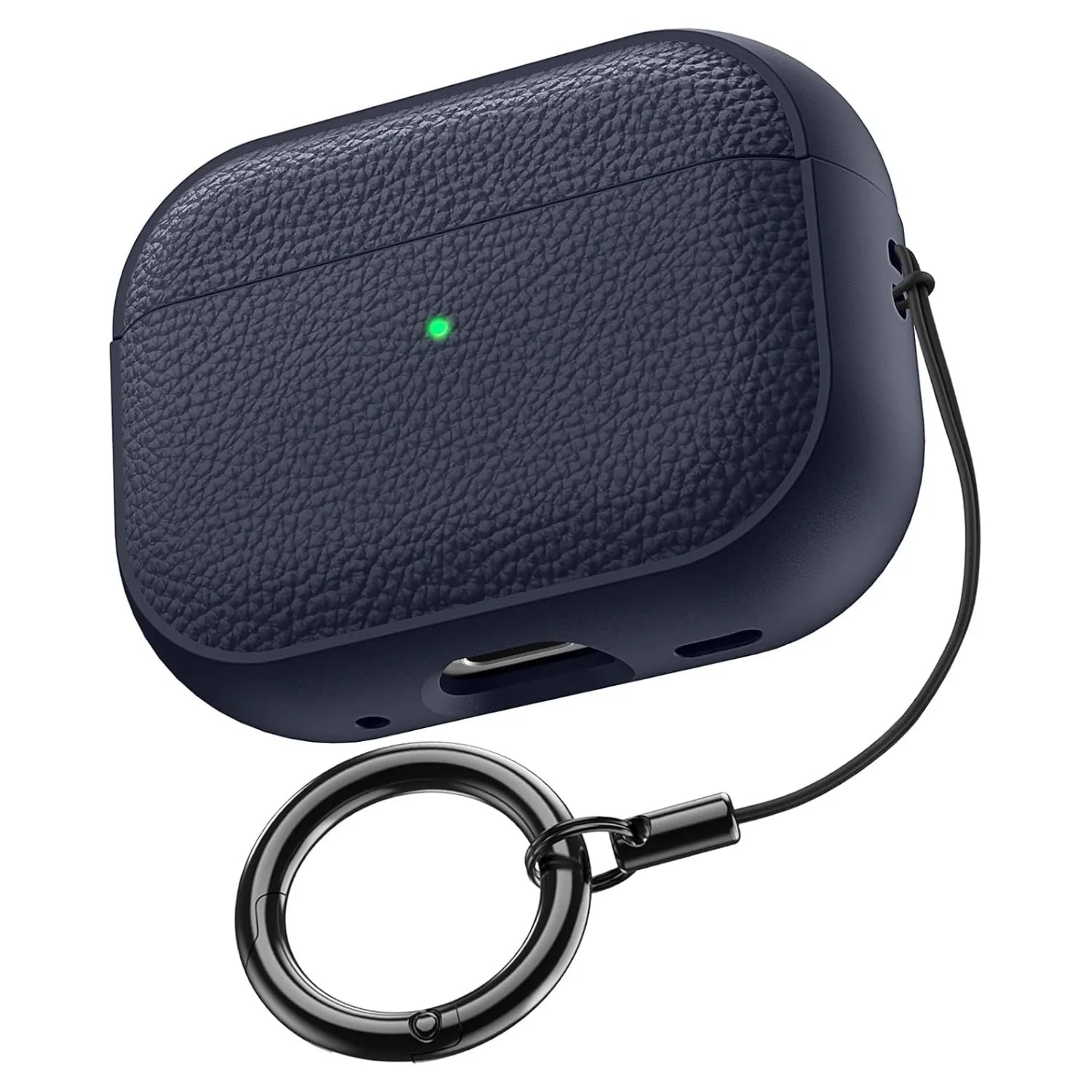 Für AirPods Pro 3, Ledermuster, TPU-Schutzhülle, Zubehör, niedliche Haut, vollständige Schutzhülle mit Schlüsselanhänger für AirPods Pro 3-Hülle
