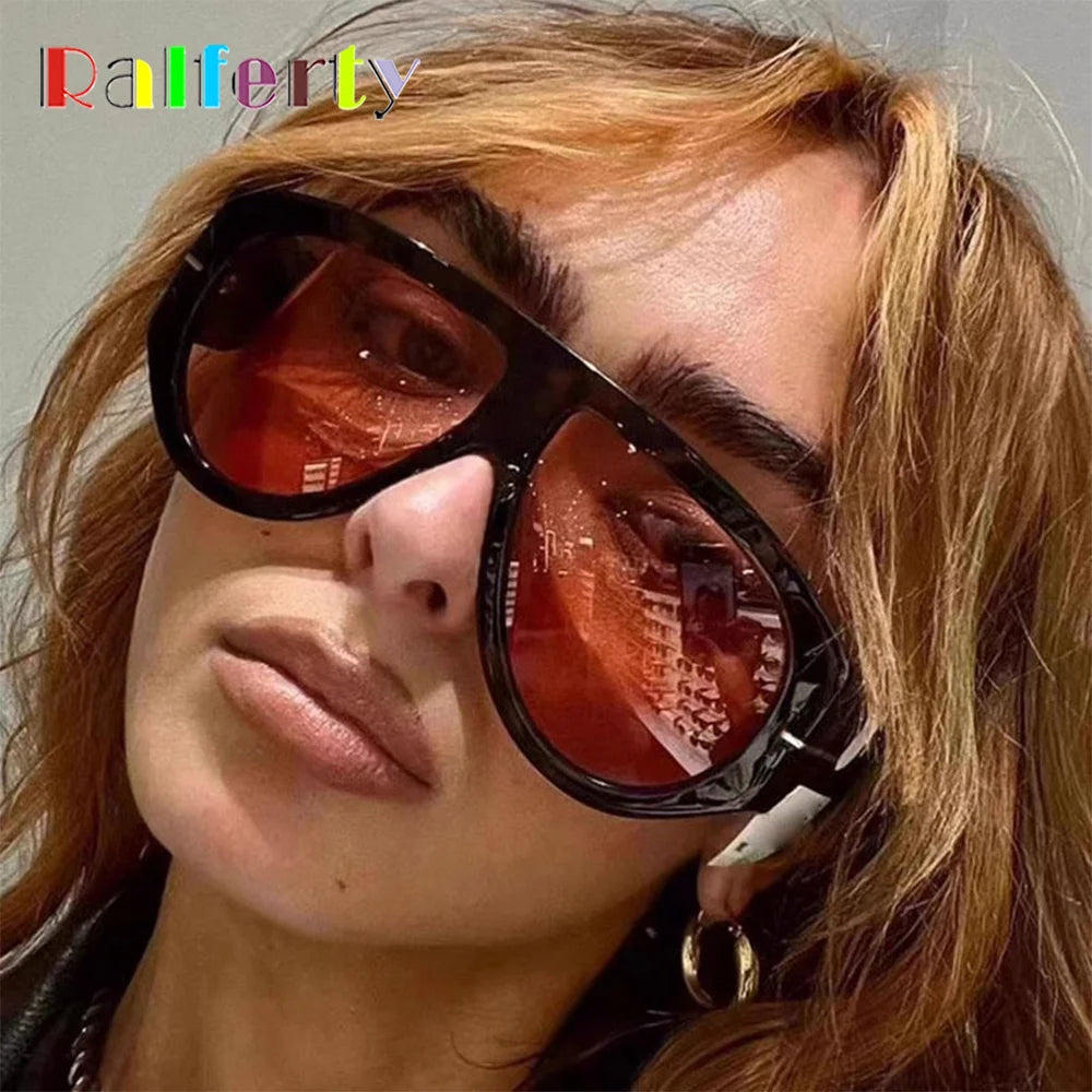 2025 Übergroße Piloten-Sonnenbrille für Damen und Herren UV-Schutz Stilvolle Eyewear Dickrahmige Einzigartige Luxus-Designer-Sonnenbrille