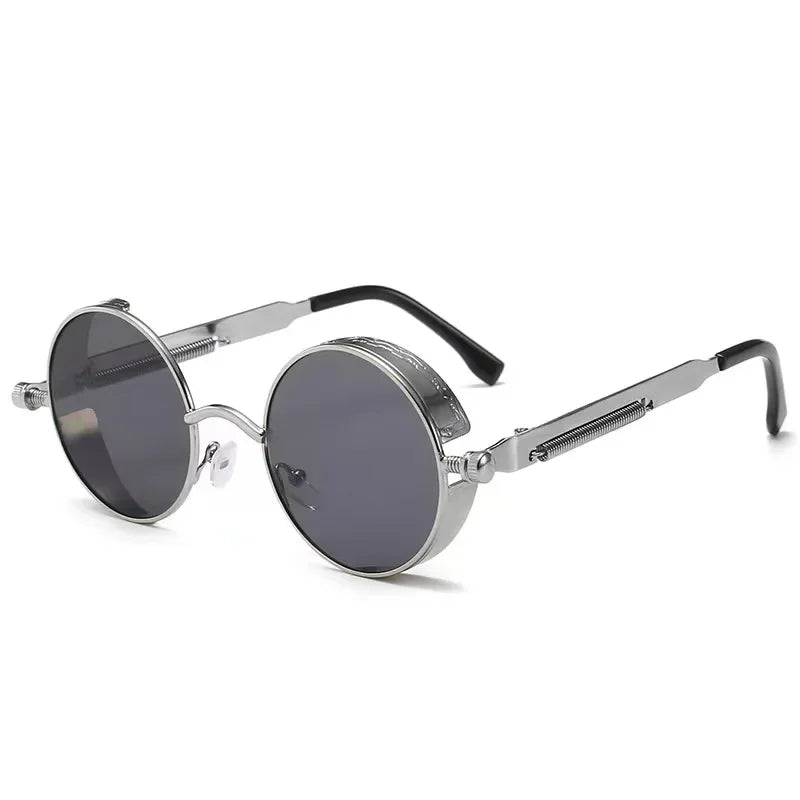 Klassische Steampunk Sonnenbrille Männer Frauen Retro Gothic Runde Herren Sonnenbrille Mode Punk Party Fahr schirme Lunette de Soleil