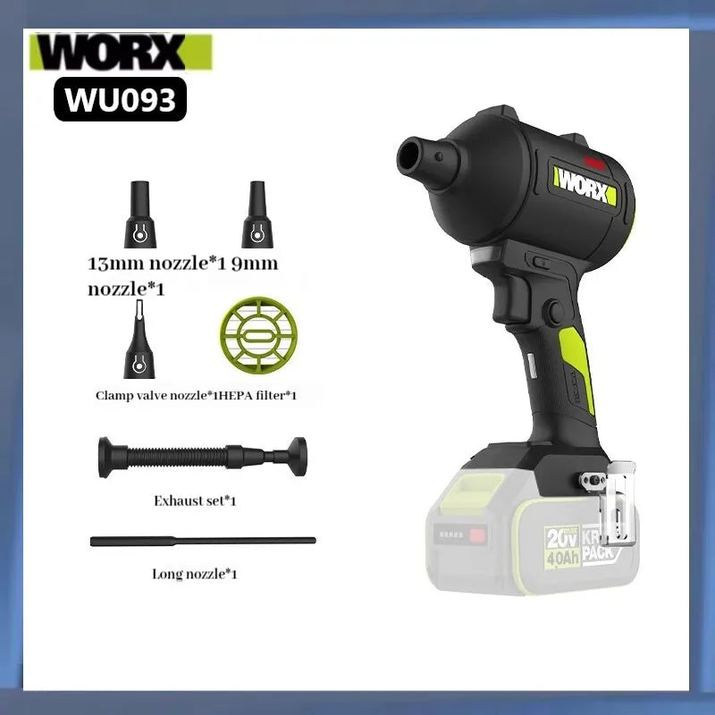 WORX 20 V bürstenlose Lithium-Batterie-Staubpistole WU093 Staubsammlergebläse (ohne Akku und Ladegerät)