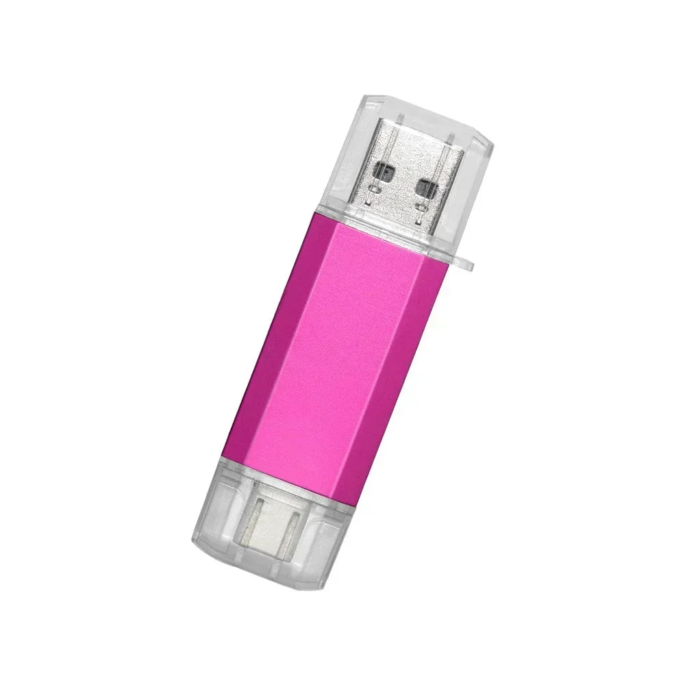 Typ-C 2 IN 1 Hochgeschwindigkeits-OTG-USB-Flash-Laufwerk TYP C Pen Drive 128 GB 64 GB 32 GB 16 GB 8 GB 4 GB Pendrive USB 2.0 Memory Stick
