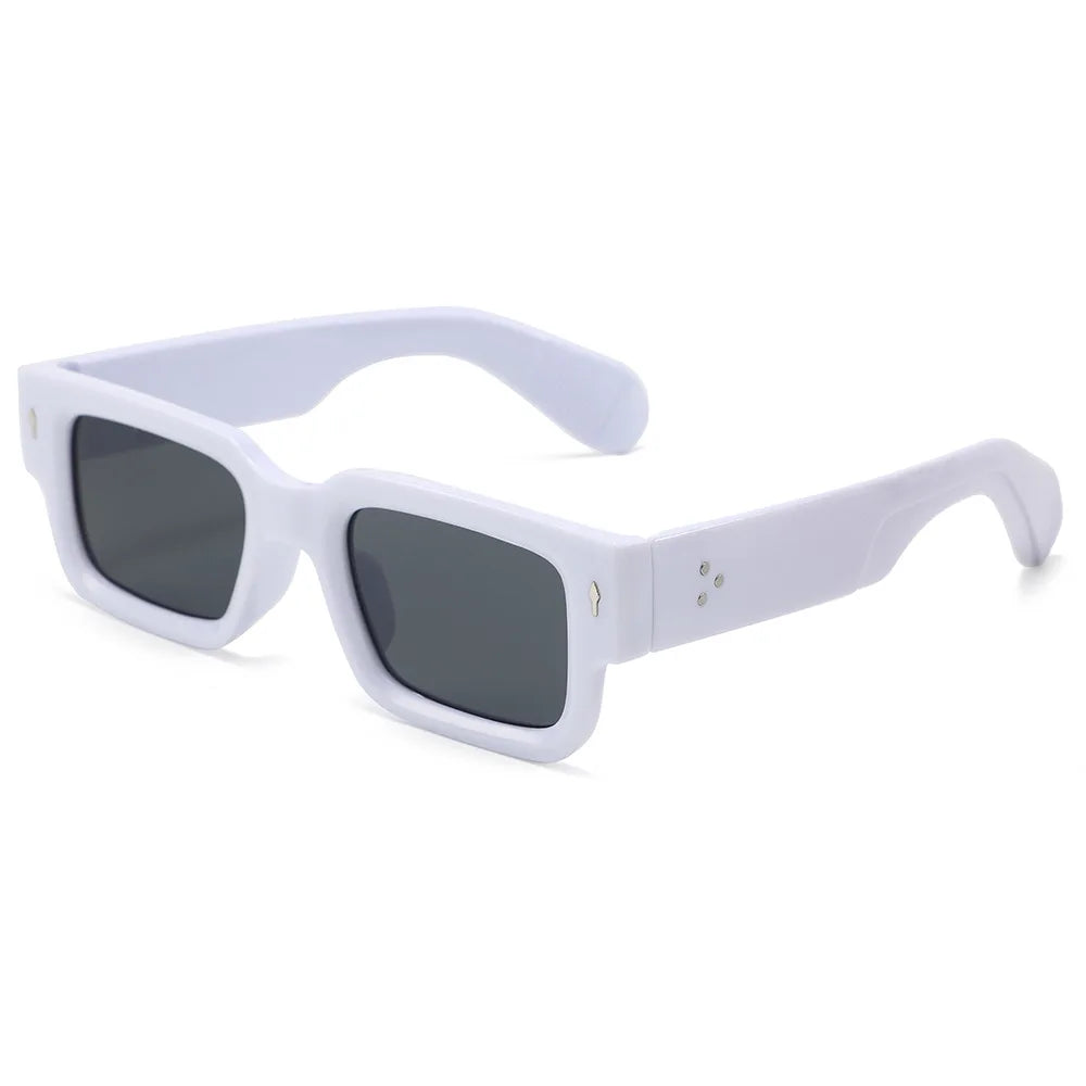 1PC Unisex Retro Quadratische Sonnenbrille Klassischer UV-Schutz Kunststoffrahmen für Outdoor-Reisen Fahren