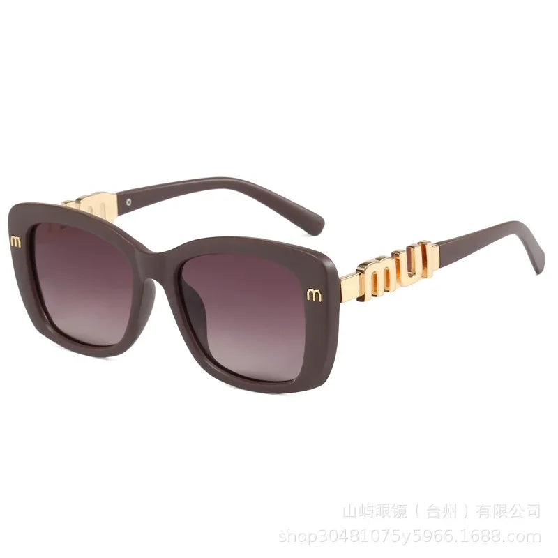 Ins Große Quadratische Polarisierte Sonnenbrille 2025, Neue Mode Frauen Männer High-end-Buchstaben Sonnenbrille Damen Trendy Gafas De Sol UV400