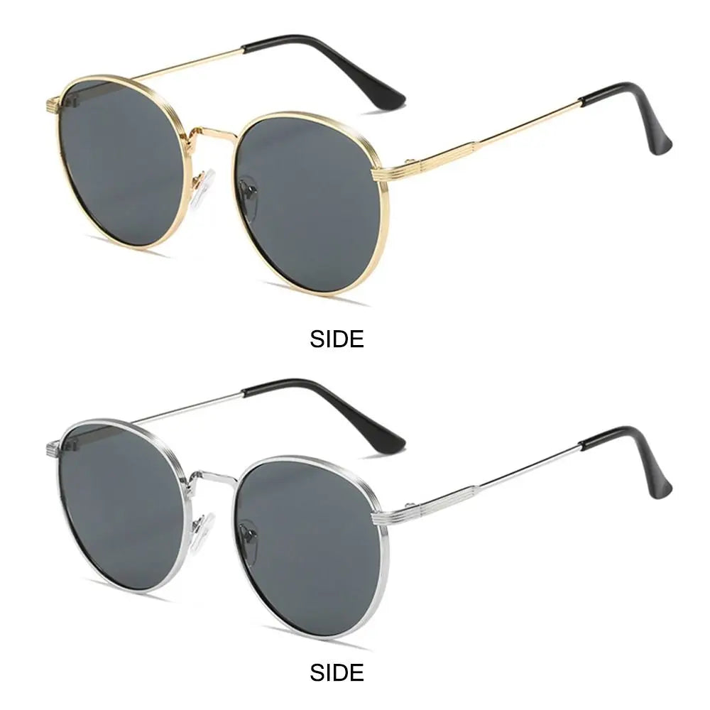 Kreis Runde Sonnenbrille Mode Vintage Sommer Metallrahmen Sonnenbrille UV-Schutz Retro Shades für Damen Herren