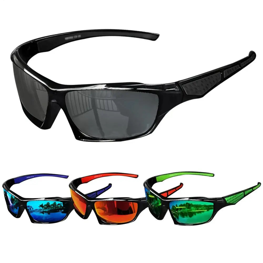 Polarisierte Sonnenbrille für Herren, umfassender Schutz, Sonnenbrille, bequemer, leichter Rahmen, Sportbrille zum Fahren, Angeln