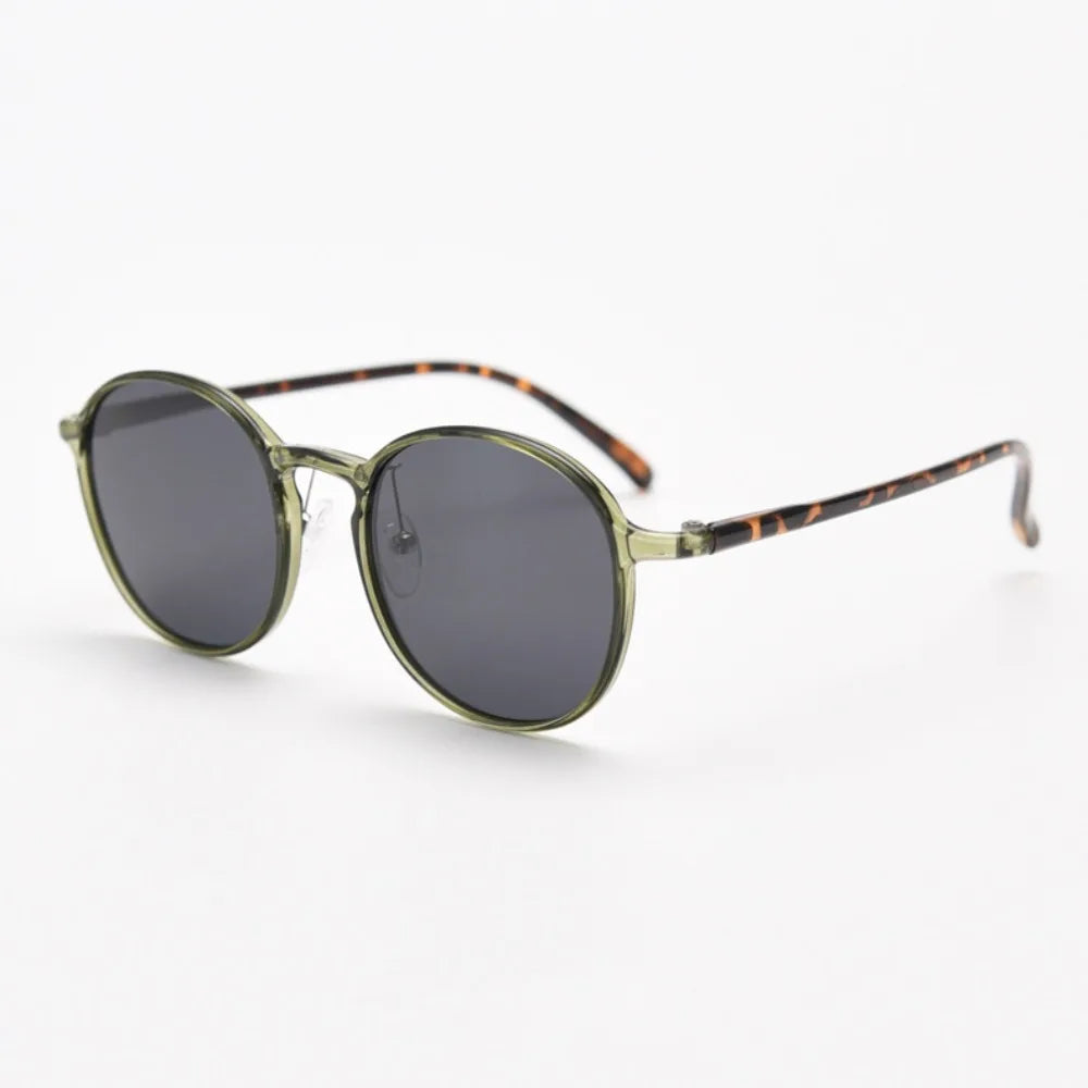 Sonnenbrille mit rundem Rahmen und rundem Rahmen, klassisches ultraleichtes Design, UV-beständige Brille, Vintage, trendige Fahrsonnenbrille, Sport
