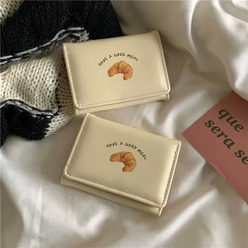 Neue Butter Toast Brieftasche Ins Nette Milch Gelb Kurze Brieftasche Koreanische Version Cartoon Student Geldbörse Für Frau Schlüssel Lagerung Geldbörse
