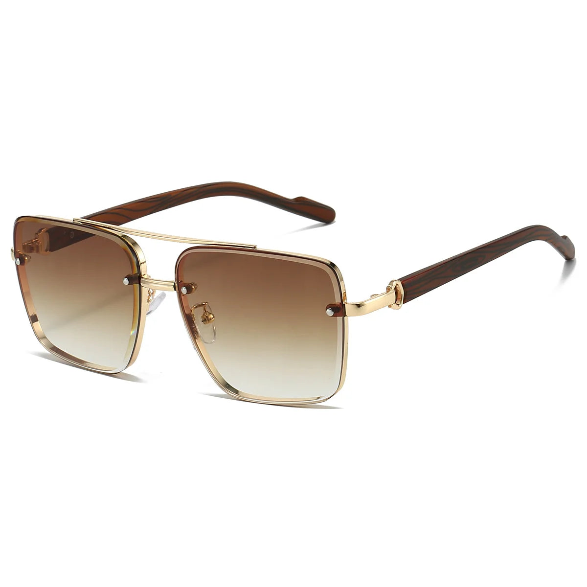 KAMMPT Mode Retro Quadratische Metall Shades frauen Original Marke Design Fahren Sonnenbrille Neue Doppel Brücke Pilot Sonnenbrille