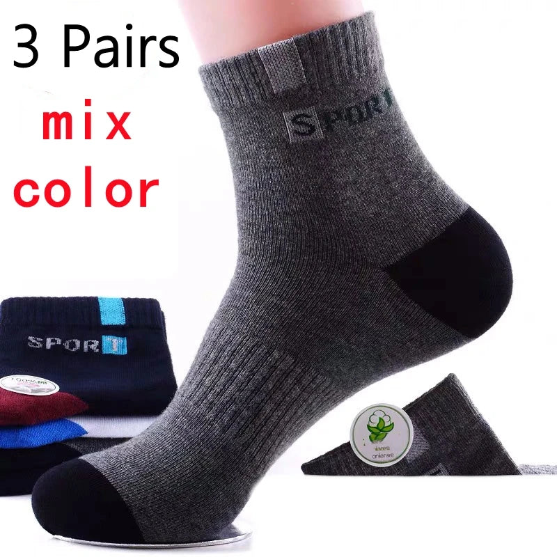10/5/3pairs Atmungsaktive Con Sport Strümpfe Männer Bambus Faser Herbst und Winter Männer Socken Schweiß Absorption Deodorant business Sox