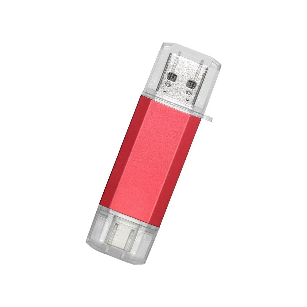 Typ-C 2 IN 1 Hochgeschwindigkeits-OTG-USB-Flash-Laufwerk TYP C Pen Drive 128 GB 64 GB 32 GB 16 GB 8 GB 4 GB Pendrive USB 2.0 Memory Stick