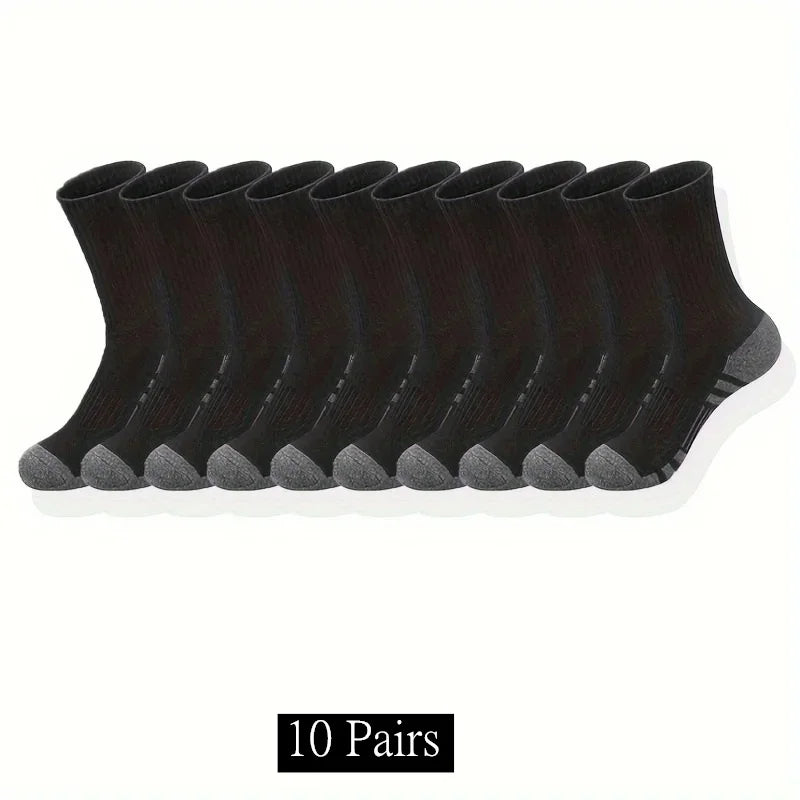 10/20/30 Paar klassische Crew-Socken für Herren, Unisex, Sportsocken für Herren, Laufen, Basketball, rutschfest, für den Außenbereich, atmungsaktiv, Herrensocken