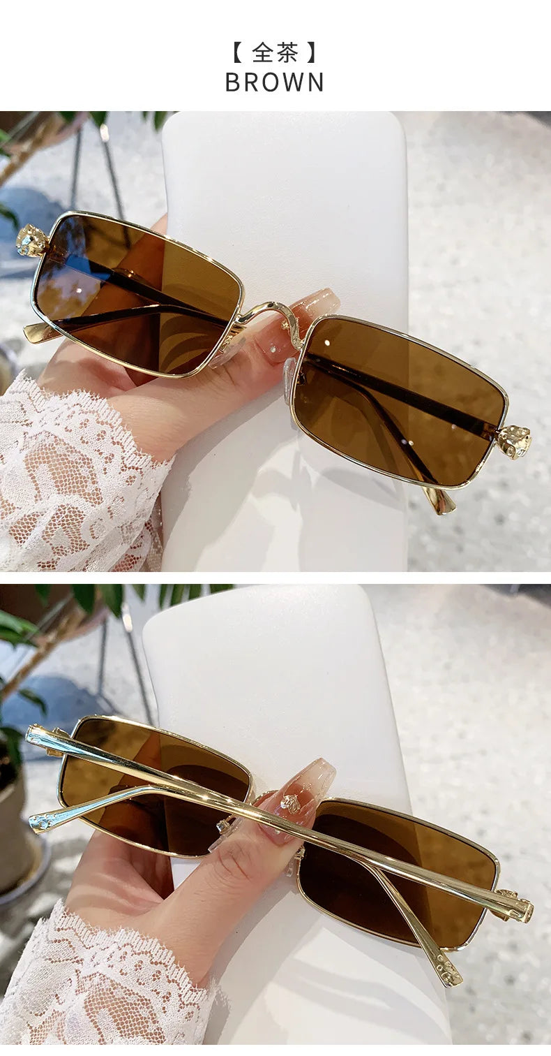 Hochauflösende Sonnenbrille für Herren und Damen, blaues Licht blockierende Augenschutzbrille, randlose Brille mit quadratischem Rahmen