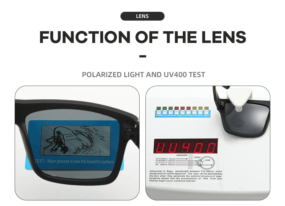 Klassische polarisierte Sonnenbrille für Herren und Damen, UV400-Sonnenbrille, Angelbrille, Outdoor-Sportbrille