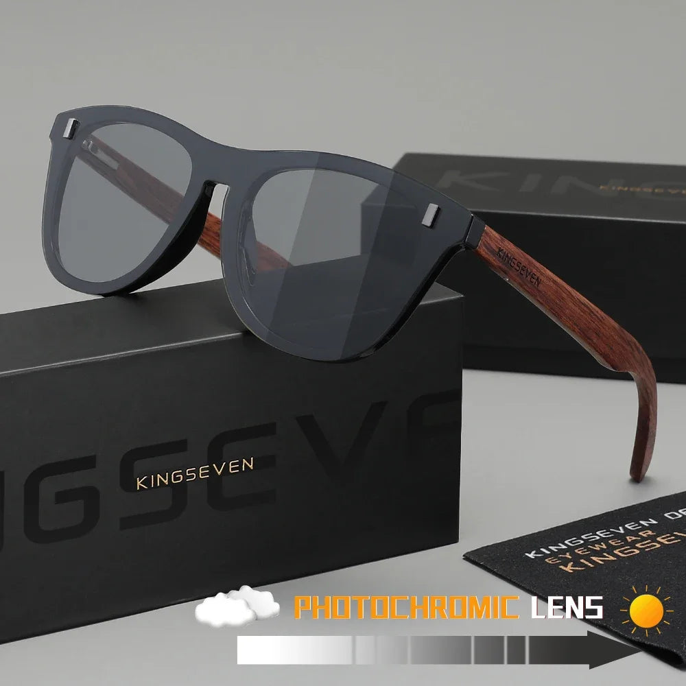 Marke Original Design Retro Holz Sonnenbrille Männer Kausalen Outdoor Polarisierte Randlose Frauen Gläser Klassische UV400 Mode Brillen