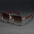 2025 Luxus Quadratische Sonnenbrille Für Männer Neue Holz Vintage Designer Mode Gläser Sonnenbrille Frauen Urlaub Gafas De Sol Hombre