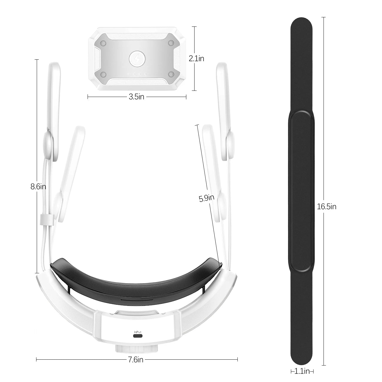 Kopfband mit Akku für Meta/Oculus Quest 2, verstellbares Elite-Gurt-Ersatzzubehör für Oculus/Meta Quest 2