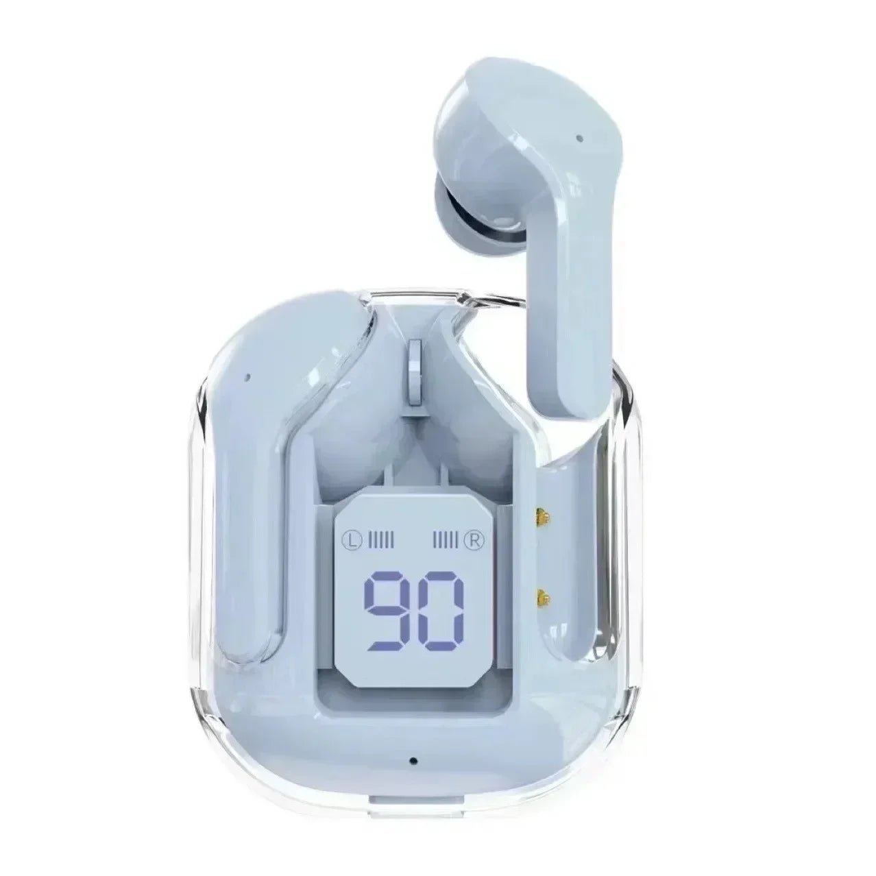Original T2 Drahtlose Bluetooth Kopfhörer Transparent HIFI Kopfhörer LED Power Digital Display Stereo Sound Kopfhörer für Xiaomi