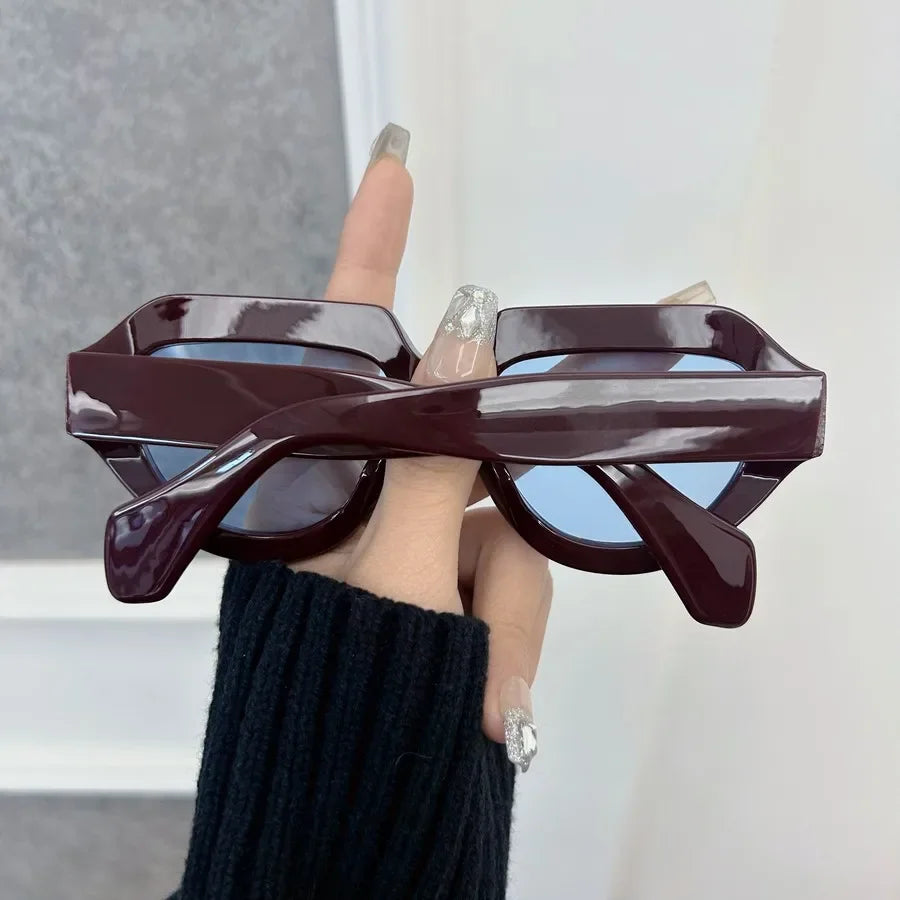 Casual Vintage Quadratische Sonnenbrille Für Frauen Männer Klassische Marke Retro Runde Sonnenbrille Unisex Oculos