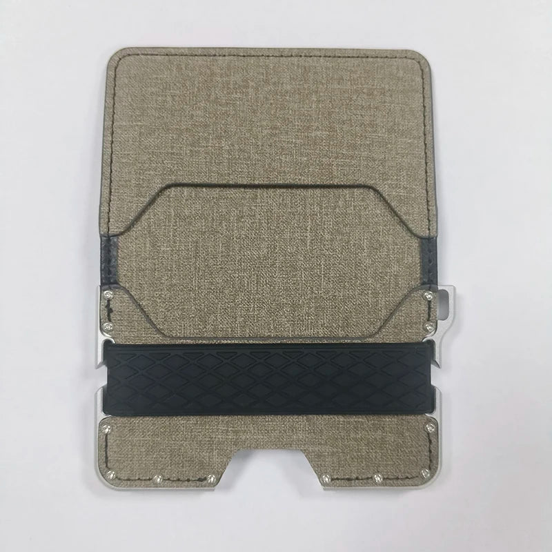 Geldbörse für Herren – Schlanke Herren-Geldbörse, Bifold-Geldbörsen, Aluminium, Kreditkarten-Reisepasshülle, Herren-Geldbörse, RFID-blockierende Geldklammer, dünn