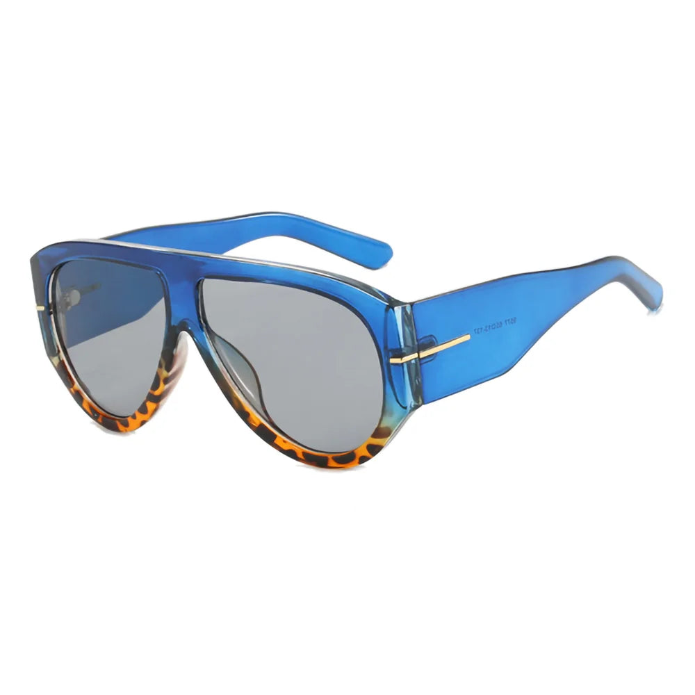 2025 Übergroße Piloten-Sonnenbrille für Damen und Herren UV-Schutz Stilvolle Eyewear Dickrahmige Einzigartige Luxus-Designer-Sonnenbrille