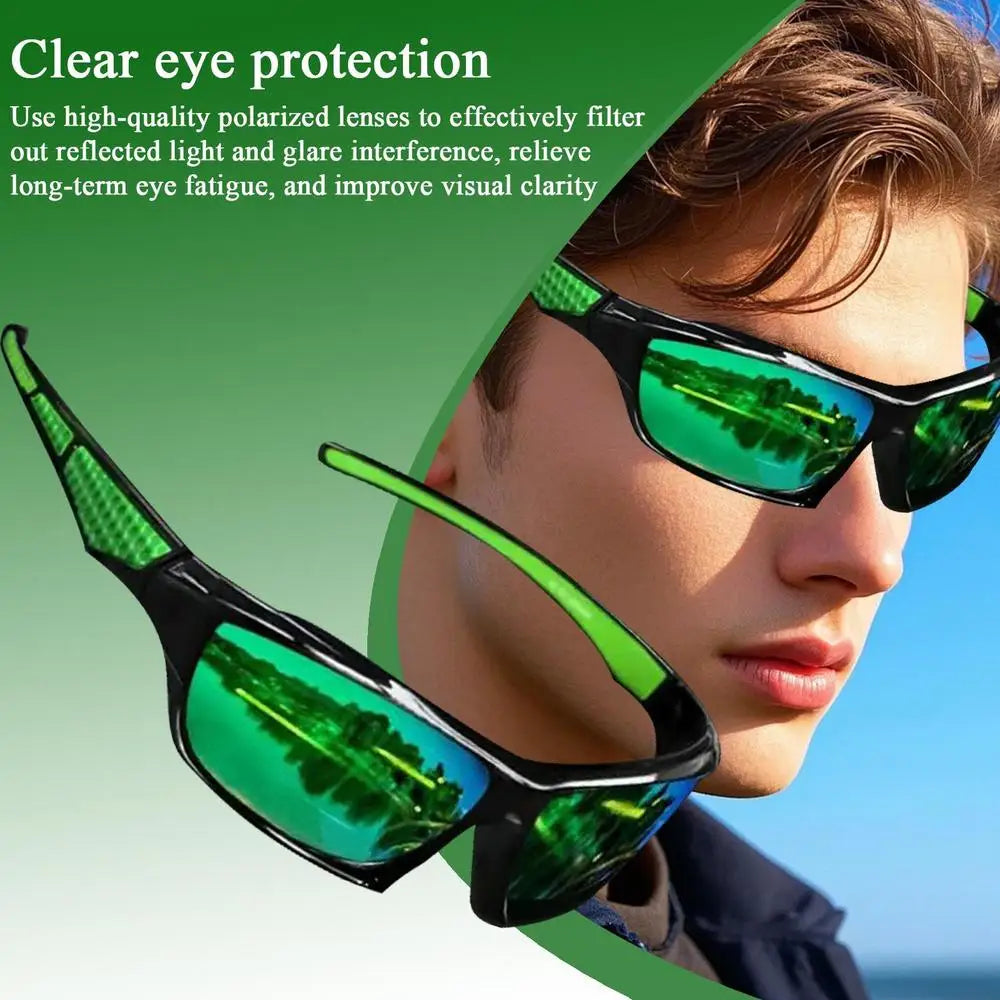 Angel-Sonnenbrille für Herren, UV-Sonnenbrille, polarisierte Brille für Herren, bequeme, leichte Sportbrille zum Fahren