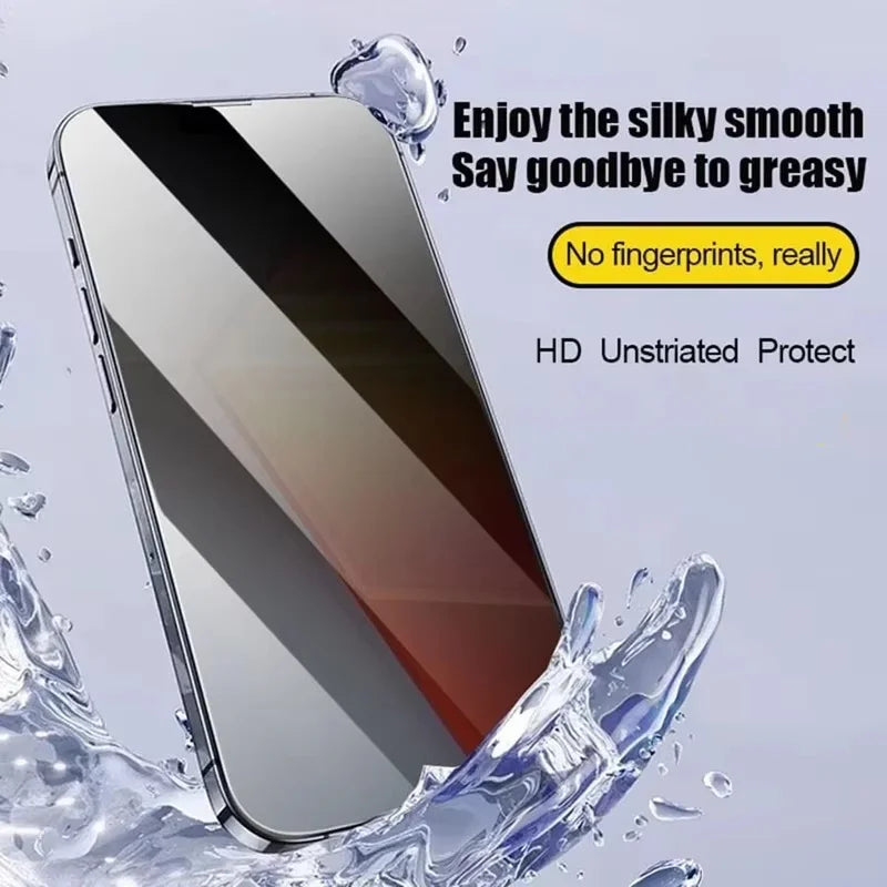 Sichtschutz-Displayschutzfolie mit Oleophober Beschichtung für iPhone 17 Pro Max 16 15 13 11 14 12 Air 16E Mini SE 7 XR Staubfreie Installation