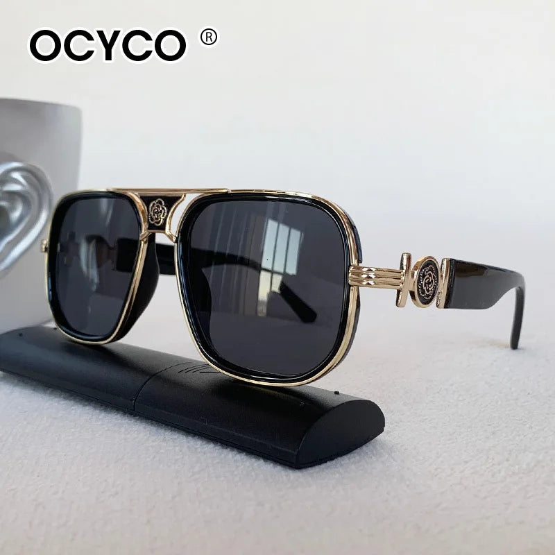 Mode Vintage Quadrat Sonnenbrille Männer Frauen Luxus Marke Sonnenbrille UV400 Stilvolle Schutz Brillen Oculos De Sol